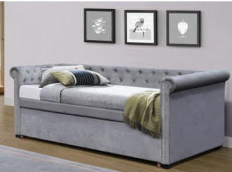 Depolama ile Gri Renkli Çok Fonksiyonlu Döşemeli Tekerlekli Daybed