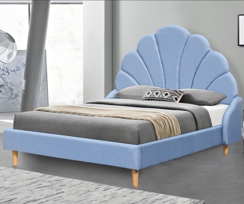 King Size Keten Döşemeli King Yatak