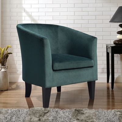 Sarı Modern Peluş Kadife Küvet Koltuk Ahşap Çerçeve Ahşap Ayaklar Ofis Oturma Odası İçin