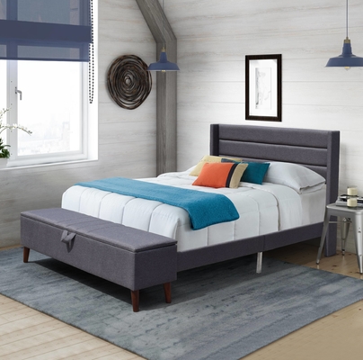 Gri Katı Sırt Tufted Kraliçe Depo Yatağı FSC Uyku için Konforlu