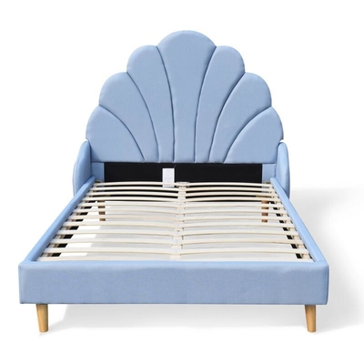 King Size Keten Döşemeli King Yatak