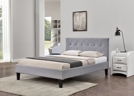 SF833 Kraliçe Döşemeli Karyola Gri Crush Kadife Kumaş Başlıklı