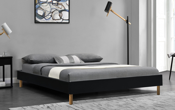 Contemporary King Döşemeli Platform Yatak King Assemble PU Deri 140x190Cm