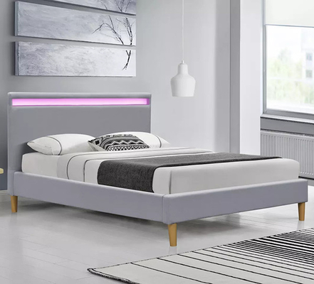 Stanlake Gri Işıklı Karyola Başlıklı 140x200cm 160x200cm 180x200cm